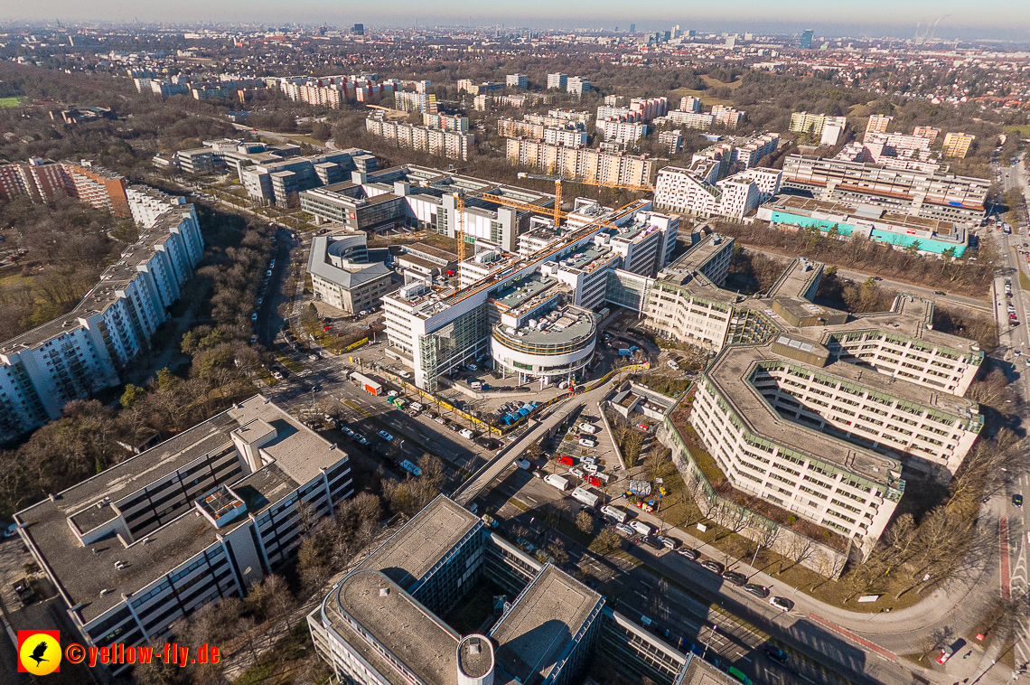 15.02.2023 - Luftbilder Perlach Plaza, Allianz, Wacker, Rentenversicherung, PEP